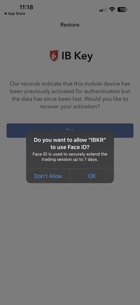 The IB Key allow face ID notification on the iPhone. 